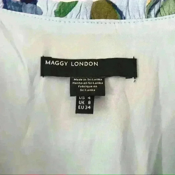 Maggy London Dolman Sleeve Floral A-line Dress - Picture 10 of 10